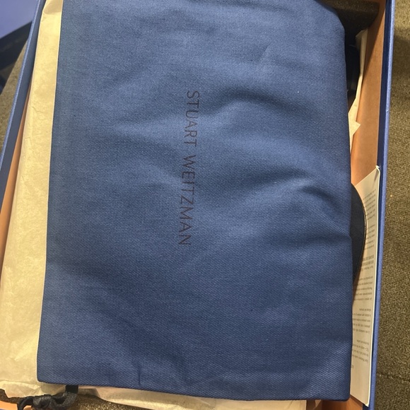 Stuart Weitzman Jerry Platform Sandal NICE BLUE SUEDE NEW size 5 - Picture 5 of 6